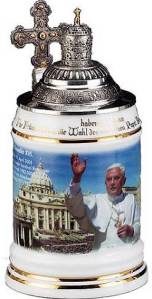 Yes, it commemorates the visit of Pope Benedict XVI to Germany. However, it's the only papal stein I could find. Have to make do with what you got. 