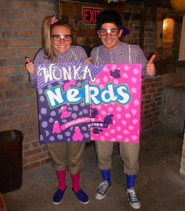 Yes, these two are nerds all right. Love how they put themselves in a candy box. And they even have different colored socks.