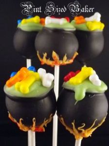 Have to put in some Halloween cake pops sometime. Also, do candy bones really come in so many different colors. And so bright?