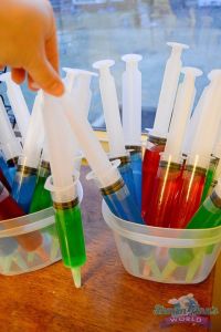 And on Halloween, you can expect your jello shots served in plastic toy hypodermic needles like these. Ask you host if they contain alcohol if you're a parent, designated driver, or under 21.