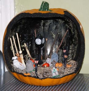 And it seems the witches got there almost twenty minutes before midnight. Of course, I'm not sure if the zombies are happy in this neck of the cemetery. 