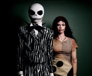 Now the couple's costume consists of Jack Skellington, the Pumpkin King and his rag doll gal, Sally. Since it has a big fan base and is associated with Tim Burton, had to include these two.