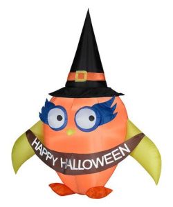 Yes, it's supposed to be an owl. I know it looks like a pumpkin with yellow wings as well as a beak, eyes, and feet. But it's supposed to be an owl.