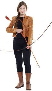 Let's just say you don't want to mess with her when she has her bow and arrow out. I mean she had to kill people with it to survive the Hunger Games. You know the competition where 24 teenagers from Panem are selected to fight to the death.