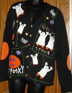 Seems that ghost costumes tend to be the easiest to sew on. Still, doesn't seem like spooky attire if you ask me.