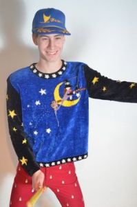 Now this guy really feels like he's rocking in that look. Like he's now the tacky neighbor who gives out candy to trick or treaters.