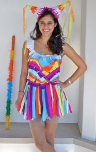 I'm sure she had her outfit all covered in streamers. Still, love the cone hats.