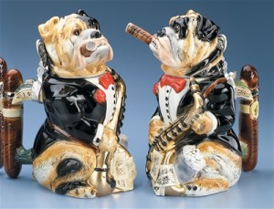 Well, at least the bulldog has a cigar like Winston Churchill. Still, I have to confess that I really don't associate bulldogs with big band or jazz music.
