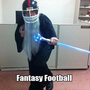 Now this is the kind of Fantasy Football I can get into. Let's see, I'll have Harry Potter as quarterback, Hagrid as linebacker, Snape as offensive tackle, Hermione as running back, and Ron as safety.