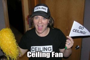 Yes, she seems to be really into ceilings for some reason. Not sure why. Then again, she's probably nuts.