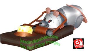 I don't know what to think about this. Seriously, I know Halloween has disgusting decorations. But still, a giant rat trap? I don't think so.