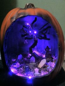 Now that pipe cleaner tree looks straight out of some Dr. Seuss story. And that grim looks certainly menacing.