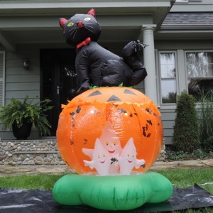 I'm sure the ghosts can get out of the pumpkin just fine when they want to. However, it might freak out the cat though.