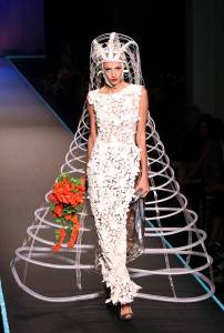 Let's just say if this is a chic wedding look in the 22nd century, God help my descendants. It's ridiculous in my opinion.