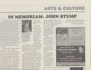 John Stump? Never really heard of him. Then again, I really don't keep tabs on a lot of composers in Hollywood anyway. Still, this obit is pretty funny.