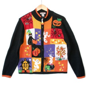 Now this seems like a tacky patchwork in the making. Still, the pumpkin seems smiling but there doesn't seem to be a candle in it.