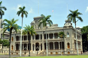 From 1845 to 1893, the Iolani Palace was home to the last rulers of the Hawaiian monarchy (and it's said that some of the royal family members still reside there as ghosts). Under US rule it would be used as the Hawaiian seat of government until 1969. It's the only royal palace on US soil.
