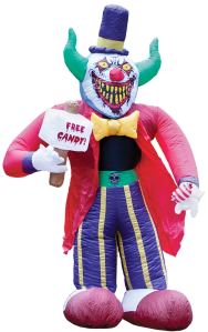 On second thought, I'll take a pass at any of this evil clown's free candy offers. Seriously, I don't know what he's going to do with that hammer. And I don't even want to know either.