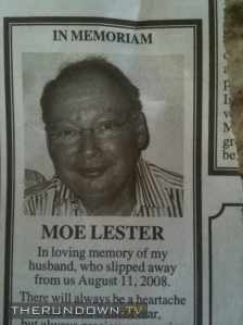 Maybe they should've stuck to his full name like Moses Lester. Moe Lester sounds a bit too creepy if you ask me.