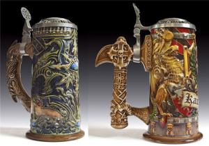 Not sure what Warhammer is. Wonder if it's on the same level as World of Warcraft. Still, must be popular enough to have a line of beer steins.