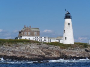 Maine's Wood Island Lighthouse might seem to have an uneventful history. However, in 1896 it was the scene of a drifter killing a deputy sheriff and committing suicide. It's said his moans and footsteps are often heard. Why Stephen King doesn't write something about this I'll never know. Seriously, Maine is the guy's home state for God's sake.