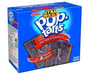 While Han Solo may be frosted in carbonite, these are frosted with chocolate icing. Not sure how I feel about that one.