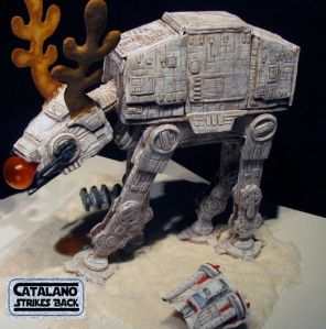 Yes, I know that AT-AT is decorated like a reindeer. Yes, I know it's ridiculous. But still, it's funny.