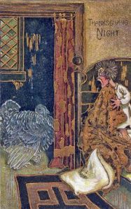 Oh, yes, Gobbles would like to wish you a happy Thanksgiving by haunting your dreams. Sleep tight, suckers.