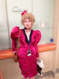 Guess Effie Trinket from the Hunger Games has given a new life to 1980s prom dresses everywhere. Let's just say if you want to dress up as her, it's best to go DIY.