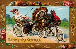Well, Gobblekins might be whipped for going too slow now and then. But at least he knows he'll survive his next Thanksgiving as long as he puts the pedal to the metal.