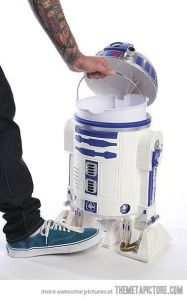 Yeah, this might be a good idea. But then again, I don't think R2-D2 would appreciate having you throw stuff away into his body. That's not what an R2 unit does.