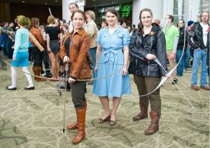 I'd watch where they put the arrows if I were a couple of those girls. You never know where you might shoot somebody's eye out.