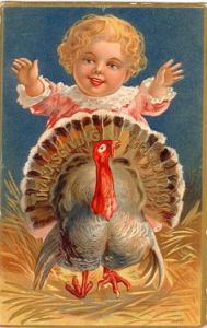 Yes, I know this is supposed to look cute. But that little kid is beyond terrifying. Seriously, I want that turkey to run for his life with that thing behind him.