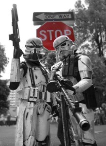 Just tell them that you don't have the droids they're looking for. Still, there's a chance they might look in your trunk, if they're smart.