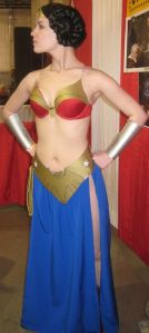 Now this is a Wonder Woman Slave Leia costume. She even has the cinnabun hair.