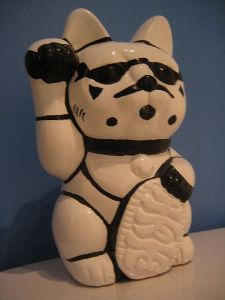 Now this Imperial Stormtrooper cat is about as intimidating as it's adorable. Still, you have to love the paint job on this.