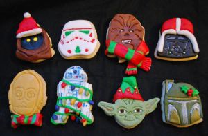 I have to admit, these are pretty clever. Like the one with R2-D2 covered in Christmas lights.