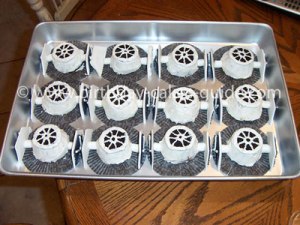 And yes, they look like Imperial fighters that will destroy you if you try to blow up the Death Star. But since the creator didn't have silver icing, they're white.
