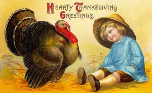 Now how that terrifying kid's looking at that turkey just gives me the creeps. I don't know but it doesn't look good.