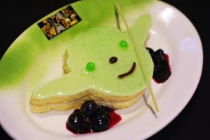 Part of complete breakfast it is. Comes with berries it does. Need pancake cutters for these, you may.