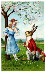 Yes, the forbidden love affair between Rosalie and her mutant bunnyman was one of utter devotion, passion, and garden vegetables. Luckily he was a snappy dresser.
