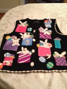 And it's black so the bunnies stand out. The boxes also contain carrots and eggs for added tackiness.