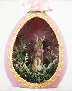 I've probably shown you a lot of bunnies in eggs so far for Easter. Still, I think this one gives you a more naturalistic feel if you ask me.