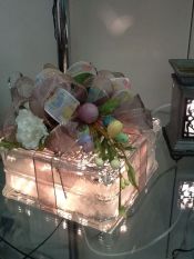 Unlike other block lights, this one is turned on its side for the Easter stuff. Then again, not sure if it does the trick in this situation.