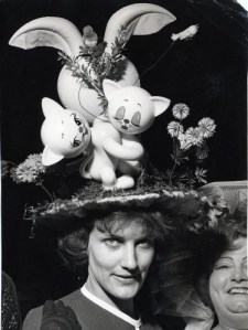 Then again, the tradition of outrageous Easter bonnets might predate the ugly Christmas sweater. This one certainly comes from the 1950s.