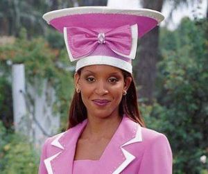 Sure looks like it. Nevertheless, it sure matches her outfit perfectly.