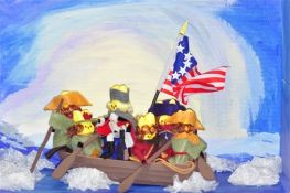 Yes, I might have done Washington Crossing the Delaware in my first peep diorama post. But this one is more in tune with the painting.
