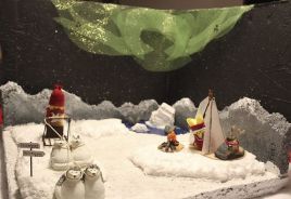 I suppose these are northern Alaskan peeps. Still, like the sled dog chicks and Northern Lights in this.