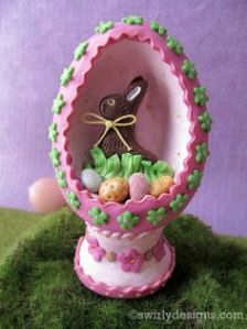 Let alone be it a pink egg. Still, I'm sure it would fit quite well on your Easter mantle.