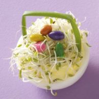 Yes, it's a deviled egg Easter basket. Not sure what those egg things are supposed to be though.